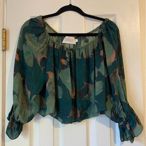 Stone Cold Fox Sheer Off-the-Shoulder Top